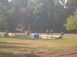 The 1st day of barn construction, Oct 2007
